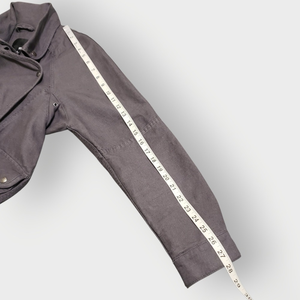 Wilfred Free Aritzia Rayder Moto Jacket Linen Blend Gray Small - Picture 11 of 12